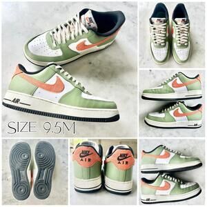 VGUC Nike Men’s Air Force 1 Low ‘07 ~ Oil Green Orange ~ Size 9.5